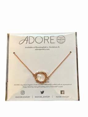 Adore Organic Circle Bracelet – Rose Gold Swarovski® Crystal Jewelry NWT